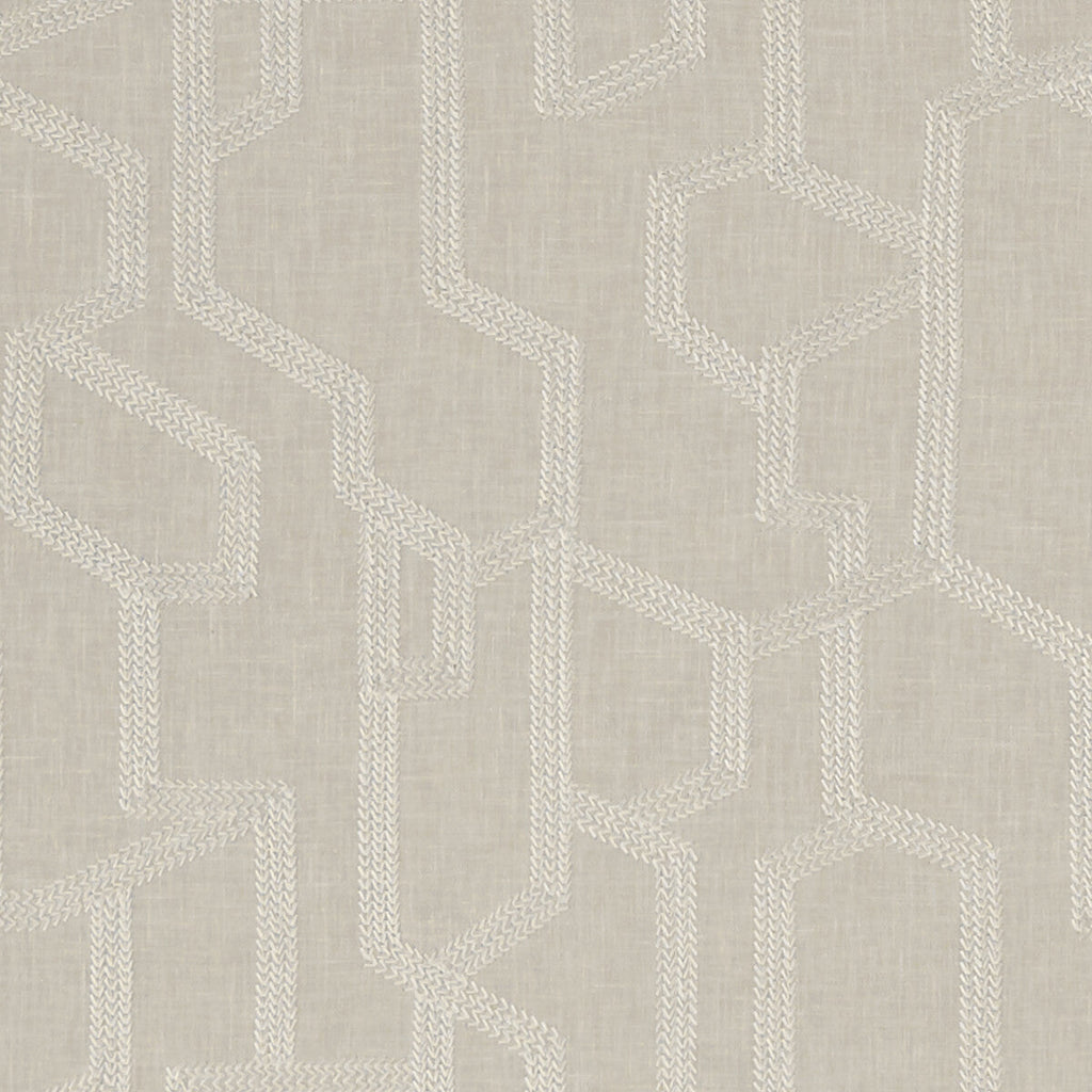 Samples and Purchasing available for Labyrinth - Linen  By Clarke And Clarke | Clarke & Clarke Exotica |  Drapery Embroidery at Designer Wallcoverings and Fabrics