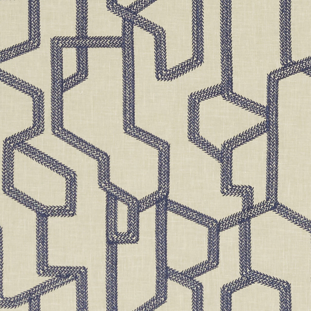 Samples and Purchasing available for Labyrinth - Midnight  By Clarke And Clarke | Clarke & Clarke Exotica |  Drapery Embroidery at Designer Wallcoverings and Fabrics