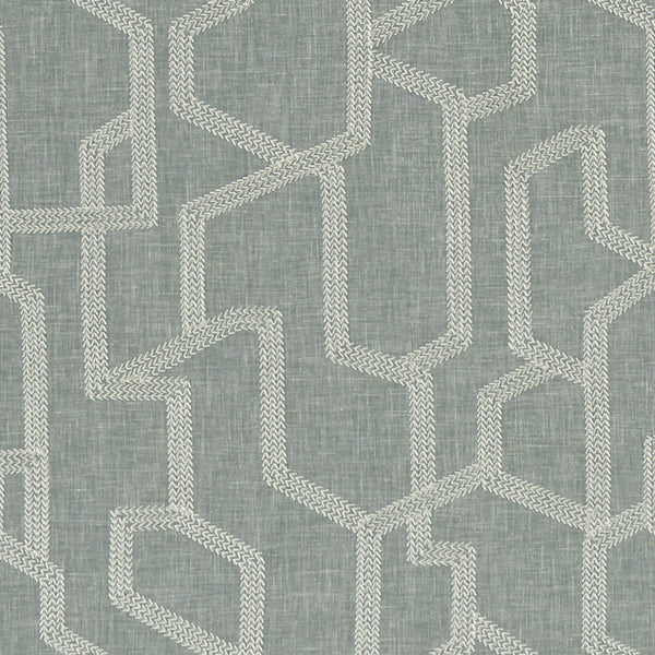 Labyrinth - Mineral  By Clarke And Clarke | Clarke & Clarke Exotica |  Drapery Embroidery