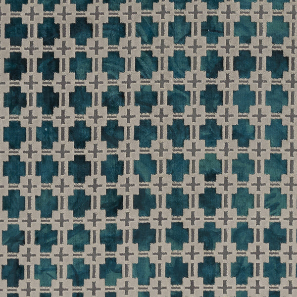 Maui - Kingfisher  By Clarke And Clarke | Clarke & Clarke Exotica |Modern Geometric Multipurpose Weave