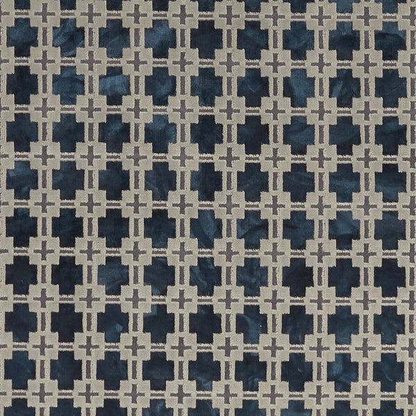 Maui - Midnight  By Clarke And Clarke | Clarke & Clarke Exotica |Modern Geometric Multipurpose Weave