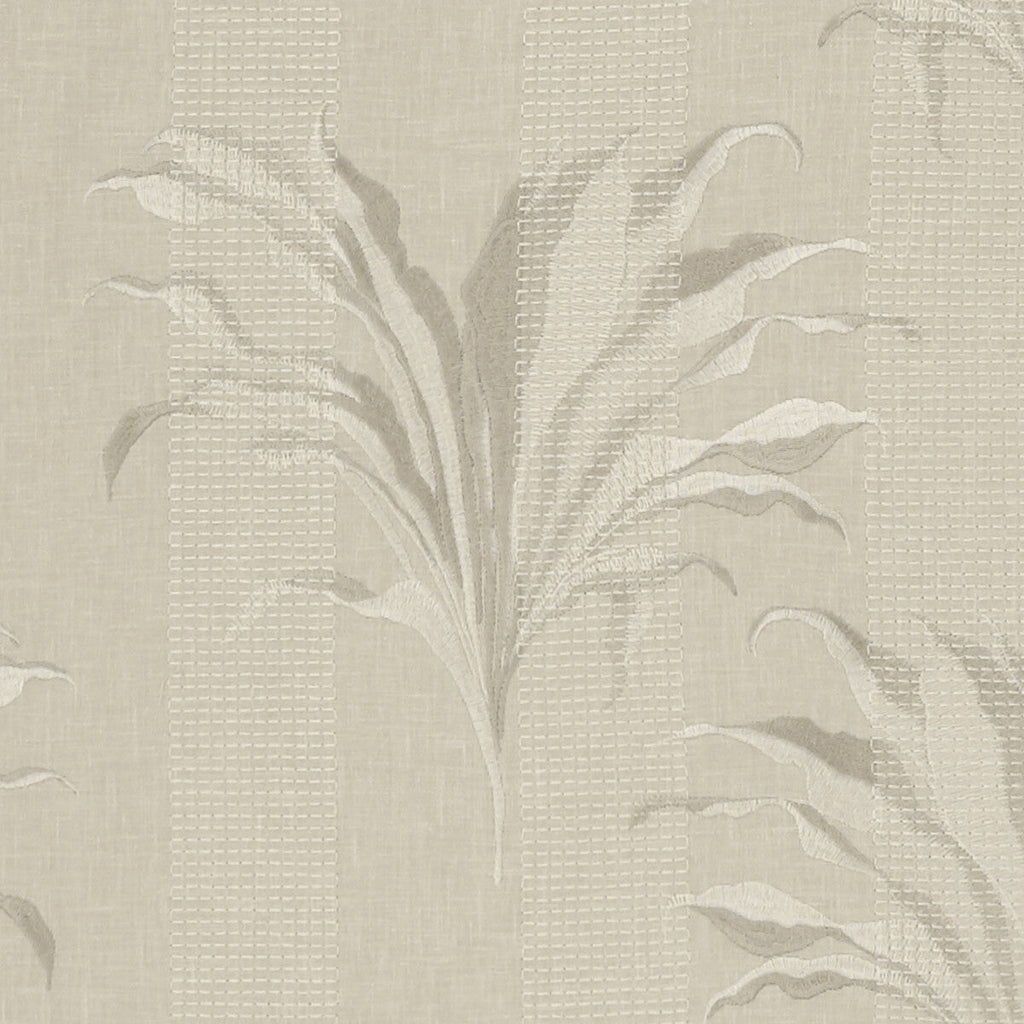 Samples and Purchasing available for Palma - Linen  By Clarke And Clarke | Clarke & Clarke Exotica | Botanical & Floral Drapery Embroidery at Designer Wallcoverings and Fabrics