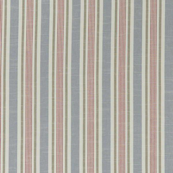 Mappleton - Denim/Red  By Clarke And Clarke | Bempton By Studio G For C&C |  Multipurpose Weave