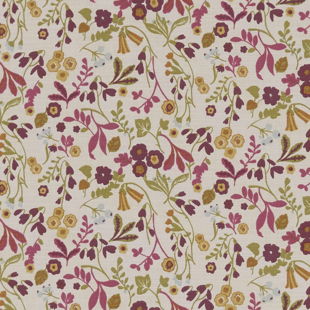 Samples and Purchasing available for Ashbee - Plum  By Clarke And Clarke | Sherwood By Studio G For C&C | Botanical & Floral Multipurpose Print at Designer Wallcoverings and Fabrics