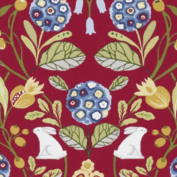 Forester - Rouge  By Clarke And Clarke | Sherwood By Studio G For C&C |Animal/Insects Flora & Fauna Multipurpose Print