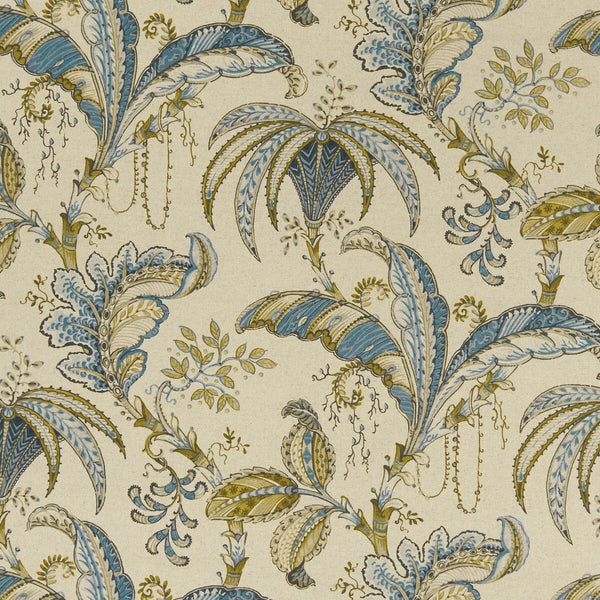 Ophelia - Teal/Spice  By Clarke And Clarke | Clarke & Clarke Eden | Botanical & Floral Multipurpose Print