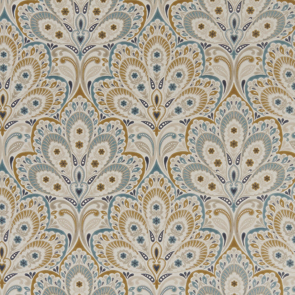 Persia - Teal/Spice  By Clarke And Clarke | Clarke & Clarke Eden | Paisley Multipurpose Print