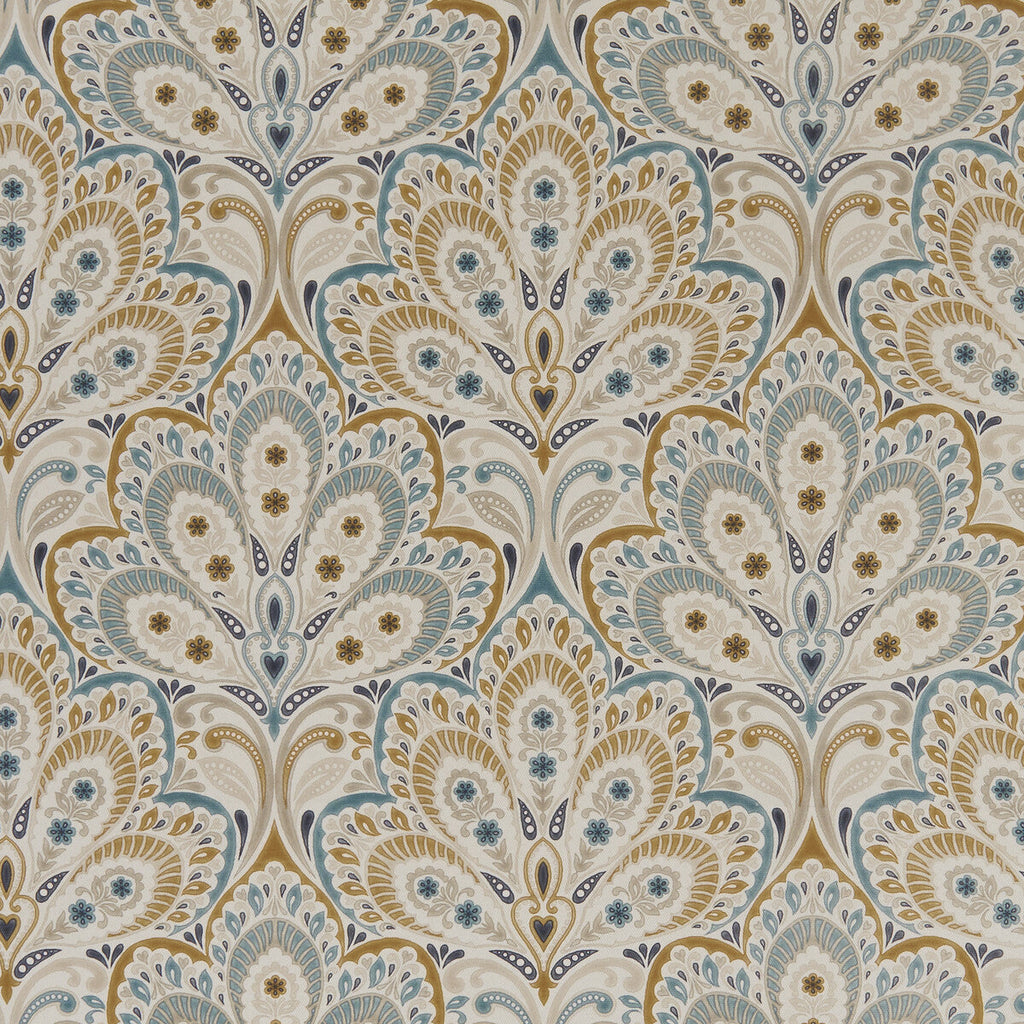 Samples and Purchasing available for Persia - Teal/Spice  By Clarke And Clarke | Clarke & Clarke Eden | Paisley Multipurpose Print at Designer Wallcoverings and Fabrics