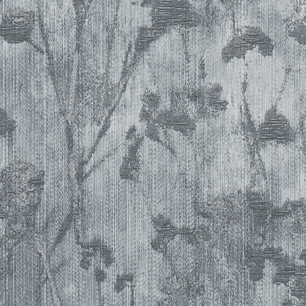 Silhouette - Charcoal  By Clarke And Clarke | Clarke & Clarke Diffusion |Botanical & Floral Modern Upholstery Sheer
