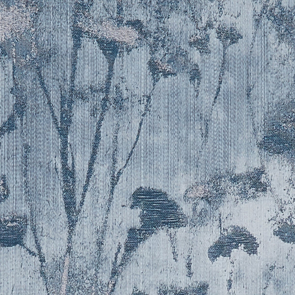 Silhouette - Denim  By Clarke And Clarke | Clarke & Clarke Diffusion |Botanical & Floral Modern Upholstery Sheer