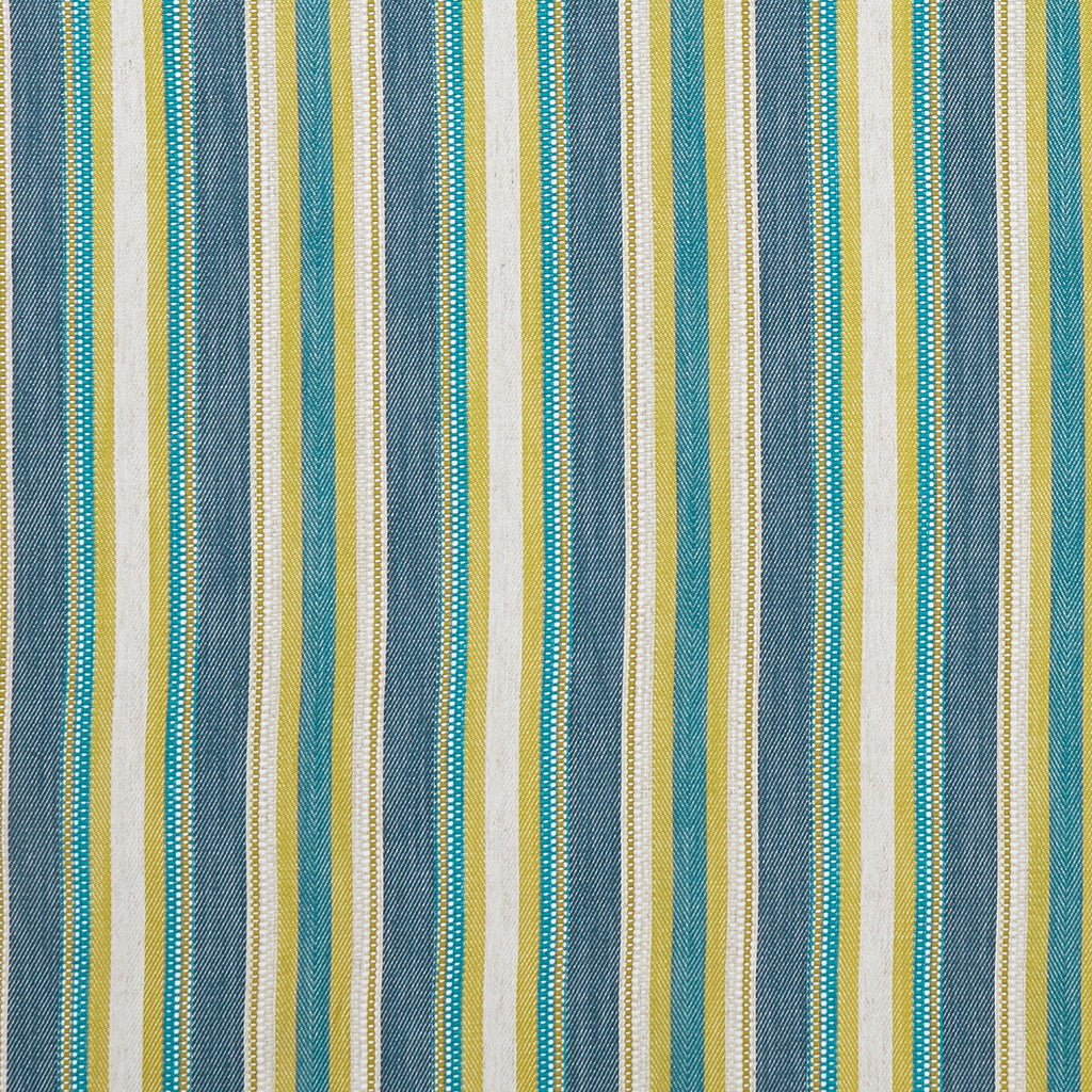 Samples and Purchasing available for Ziba - Denim/Chartreuse  By Clarke And Clarke | Clarke & Clarke Prince Of Persia | Stripes Multipurpose Weave at Designer Wallcoverings and Fabrics