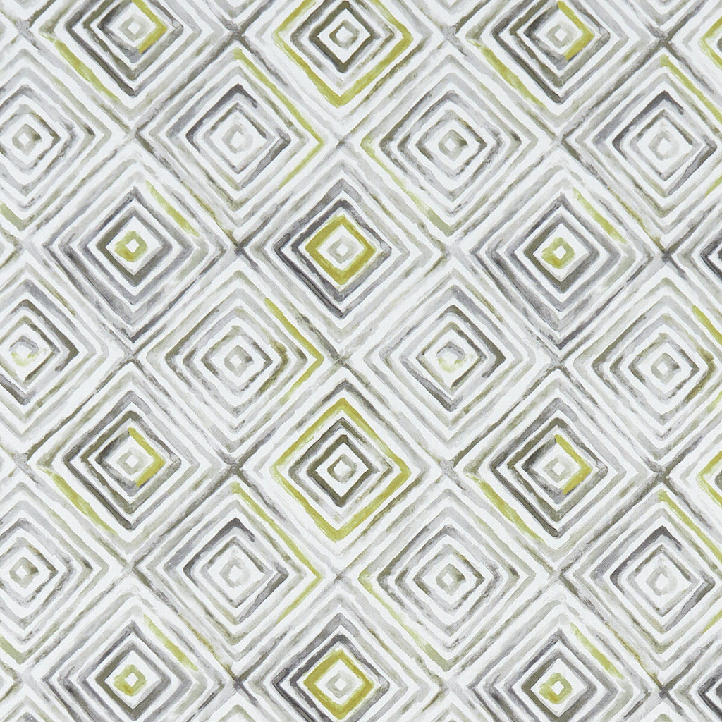 Samples and Purchasing available for Otis - Chartreuse/Charcoal  By Clarke And Clarke | Palmero By Studio G For C&C |Modern Geometric Multipurpose Print at Designer Wallcoverings and Fabrics