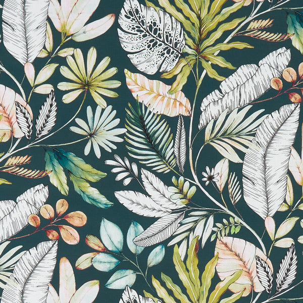 Tropicana - Forest  By Clarke And Clarke | Palmero By Studio G For C&C | Botanical & Floral Multipurpose Print