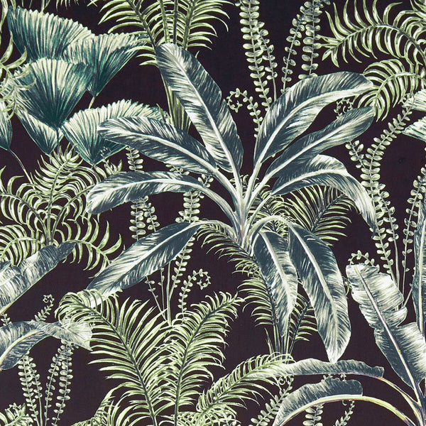 Majorelle Velvet - Charcoal  By Clarke And Clarke | Clarke & Clarke Prince Of Persia | Botanical & Floral Multipurpose Weave