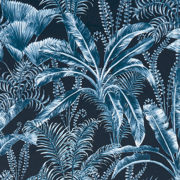 Majorelle Velvet - Midnight  By Clarke And Clarke | Clarke & Clarke Prince Of Persia | Botanical & Floral Multipurpose Weave