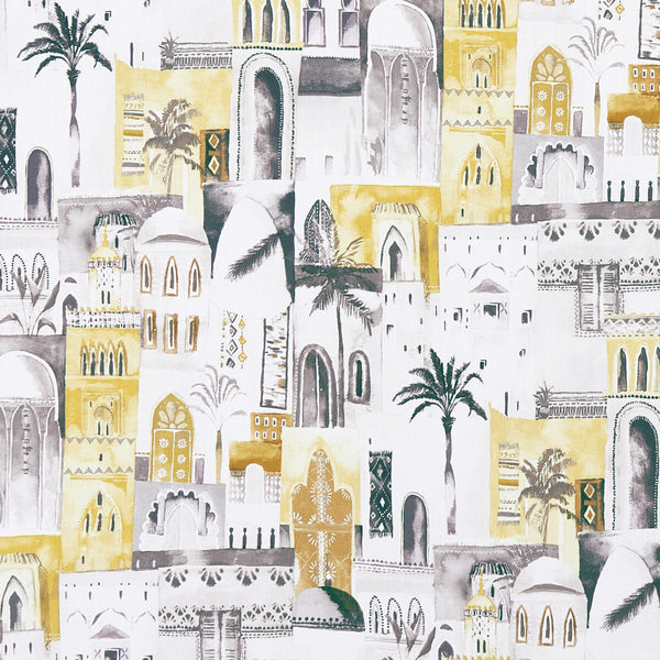 Marrakech - Charcoal/Ochre  By Clarke And Clarke | Clarke & Clarke Prince Of Persia | Novelty Multipurpose Print