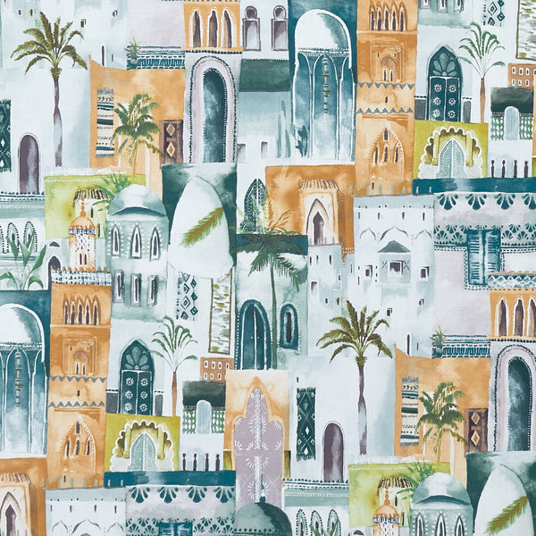 Marrakech - Teal/Spice  By Clarke And Clarke | Clarke & Clarke Prince Of Persia | Novelty Multipurpose Print