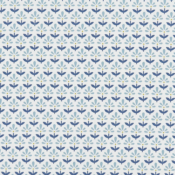 Fleur - Denim  By Clarke And Clarke | Co-Ordinates By Studio G For C&C | Botanical & Floral Upholstery Print