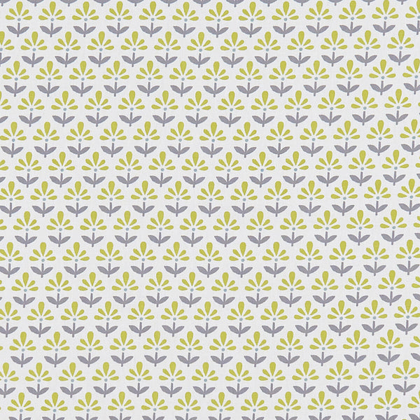Fleur - Chartreuse/Charcoal  By Clarke And Clarke | Co-Ordinates By Studio G For C&C | Botanical & Floral Upholstery Print
