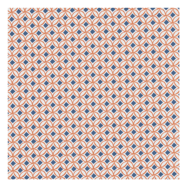 Ortis - Denim/Spice  By Clarke And Clarke | Co-Ordinates By Studio G For C&C |Modern Geometric Upholstery Print