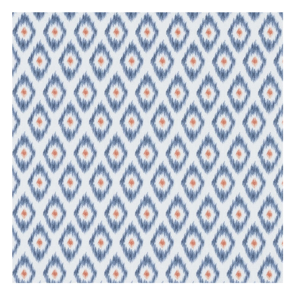 Zora - Denim/Spice  By Clarke And Clarke | Co-Ordinates By Studio G For C&C | Ikat/Southwest/Kilims Upholstery Print