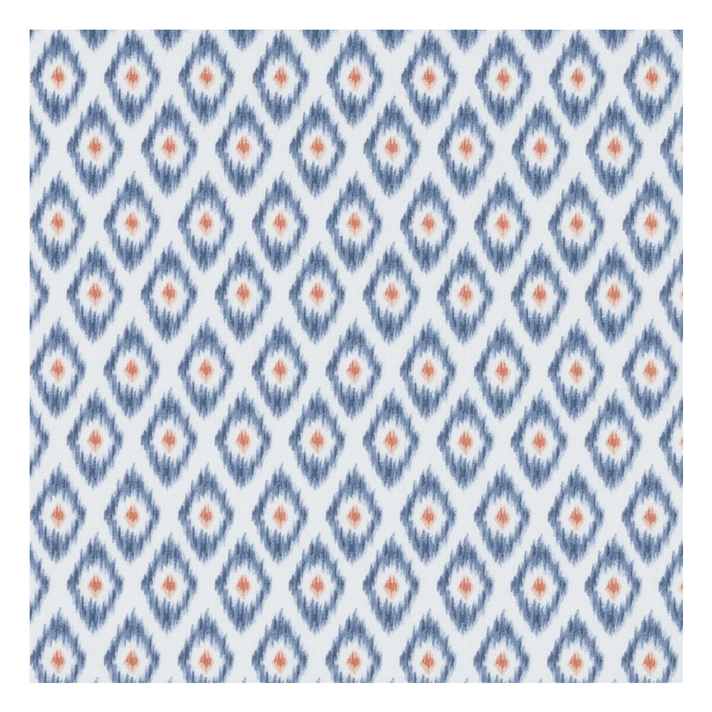 Samples and Purchasing available for Zora - Denim/Spice  By Clarke And Clarke | Co-Ordinates By Studio G For C&C | Ikat/Southwest/Kilims Upholstery Print at Designer Wallcoverings and Fabrics