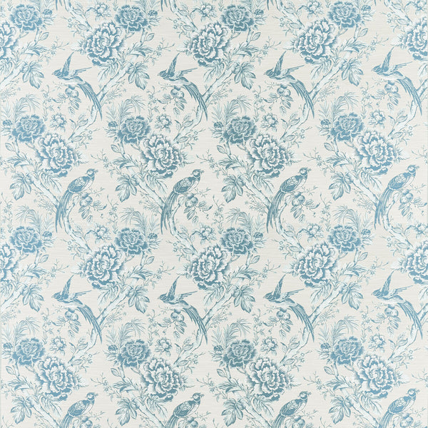 Avium - Eau De Nil Blue By Clarke And Clarke | Clarke & Clarke Botanist | Botanical & Floral Multipurpose