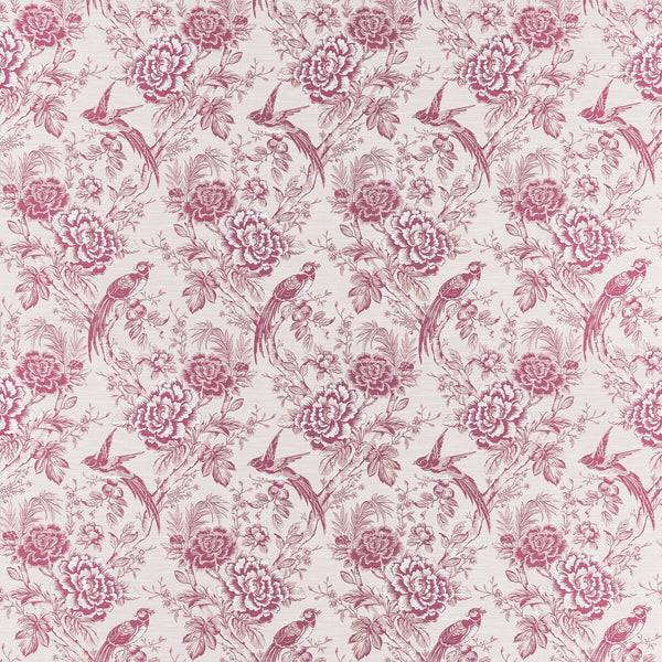 Avium - Raspberry Red By Clarke And Clarke | Clarke & Clarke Botanist | Botanical & Floral Multipurpose