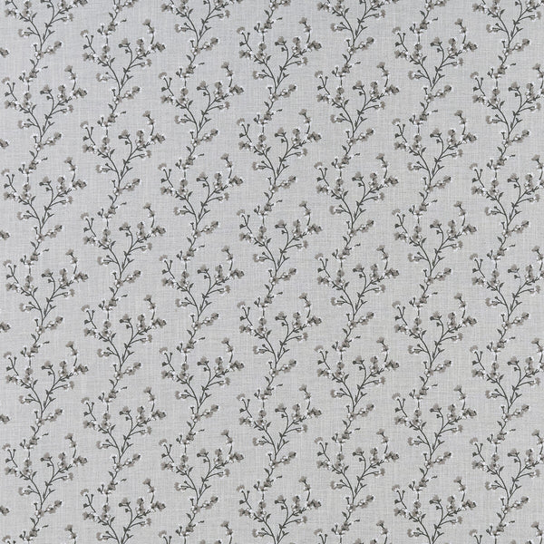 Blossom - Charcoal Grey By Clarke And Clarke | Clarke & Clarke Origins |Botanical & Floral  Multipurpose Embroidery