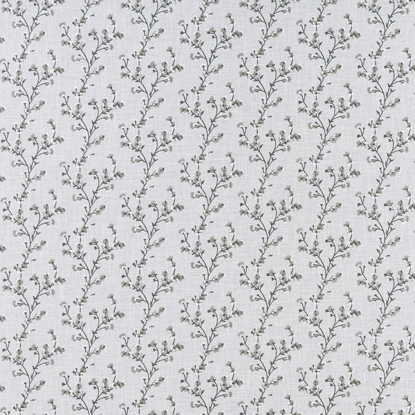 Blossom - Silver Grey By Clarke And Clarke | Clarke & Clarke Origins |Botanical & Floral  Multipurpose Embroidery