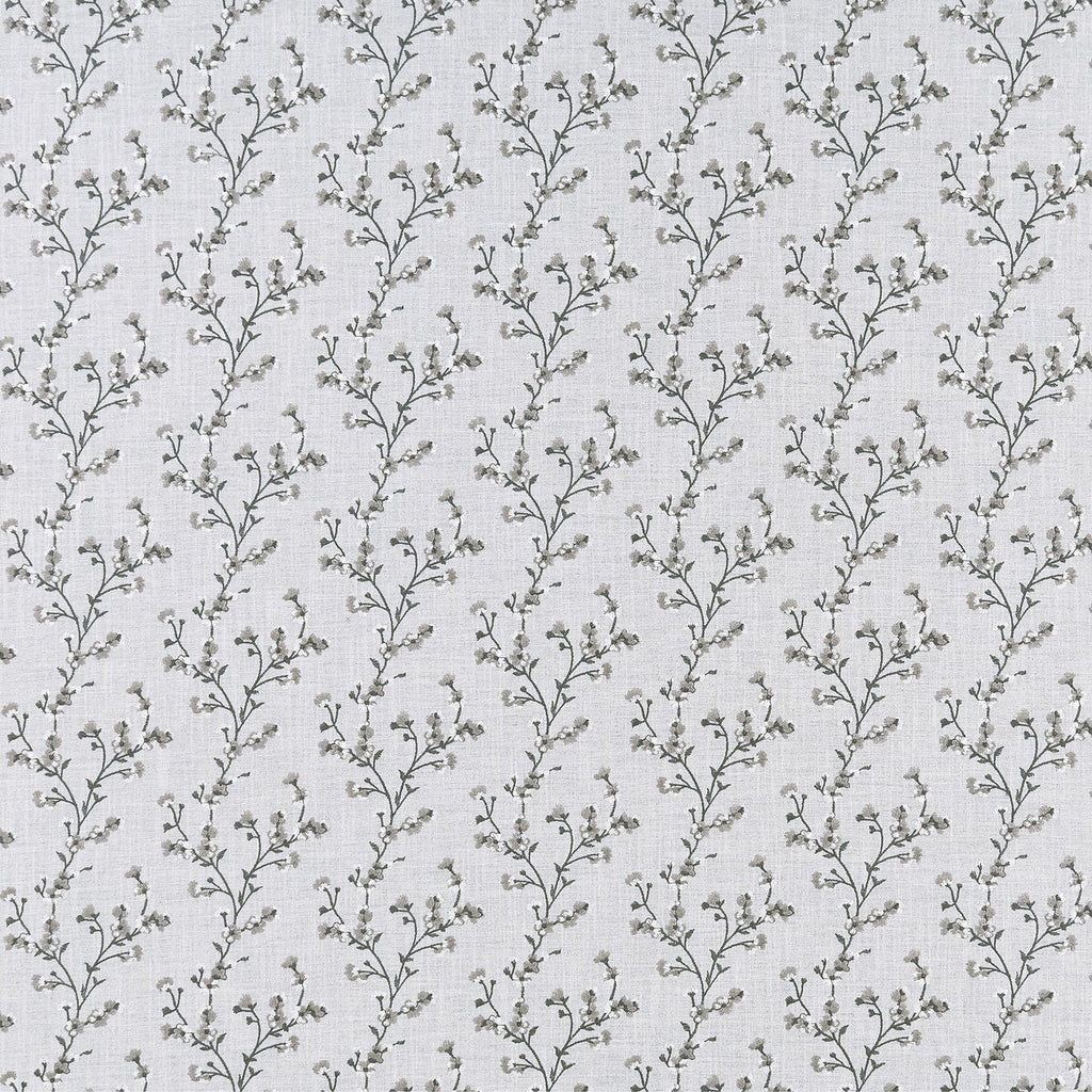 Samples and Purchasing available for Blossom - Silver Grey By Clarke And Clarke | Clarke & Clarke Origins |Botanical & Floral  Multipurpose Embroidery at Designer Wallcoverings and Fabrics