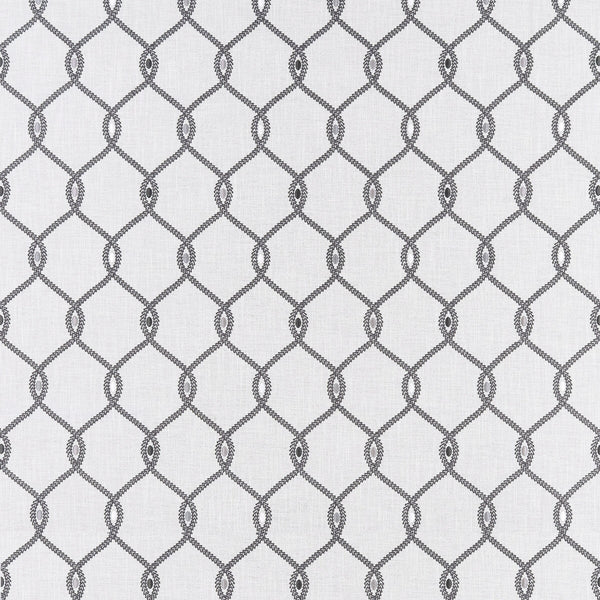 Opus - Charcoal Grey By Clarke And Clarke | Clarke & Clarke Origins | Geometric Multipurpose Embroidery