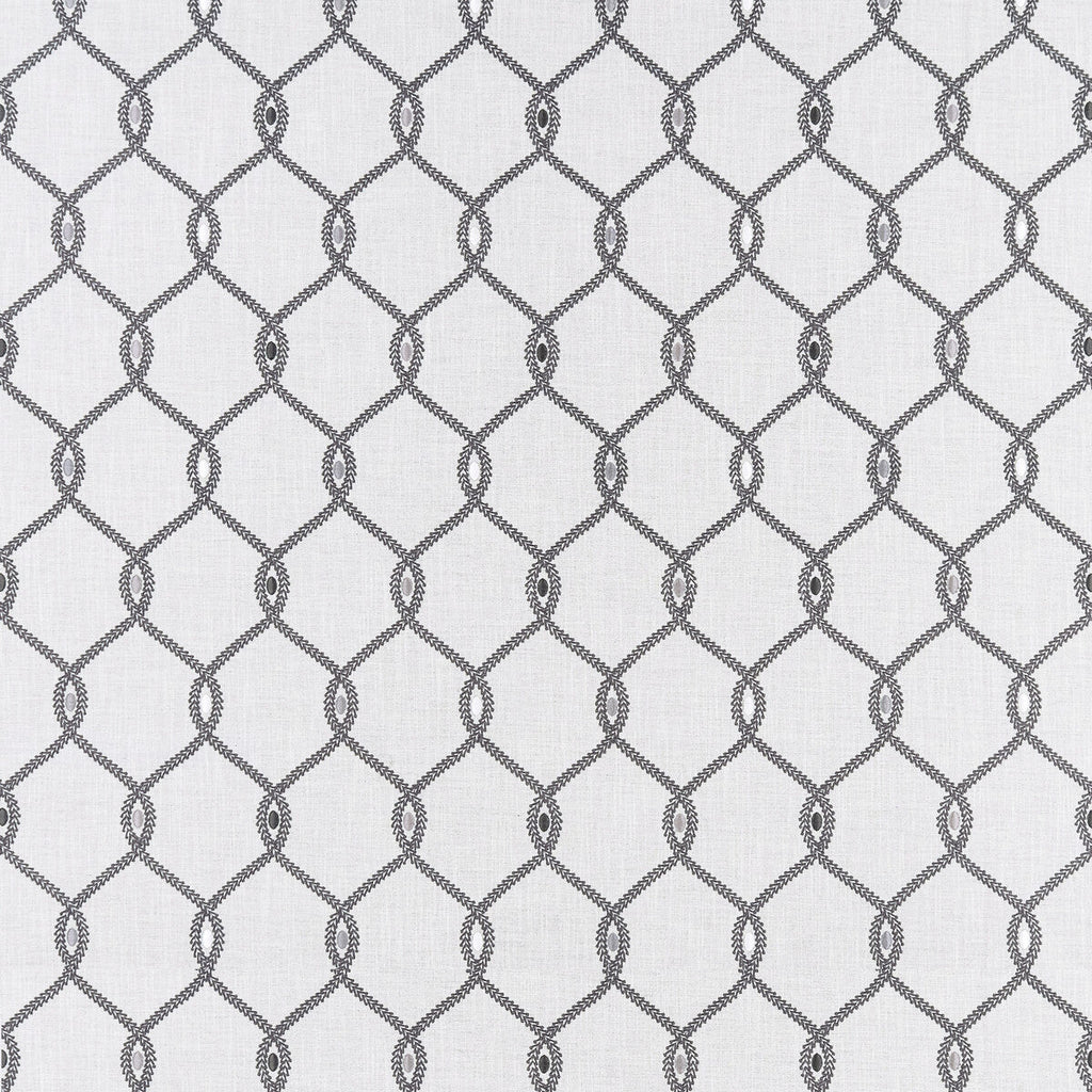Samples and Purchasing available for Opus - Charcoal Grey By Clarke And Clarke | Clarke & Clarke Origins | Geometric Multipurpose Embroidery at Designer Wallcoverings and Fabrics