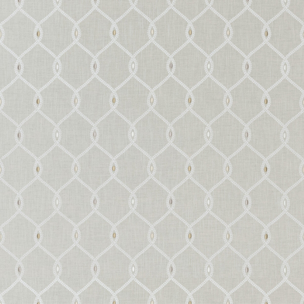 Samples and Purchasing available for Opus - Linen Beige By Clarke And Clarke | Clarke & Clarke Origins | Geometric Multipurpose Embroidery at Designer Wallcoverings and Fabrics