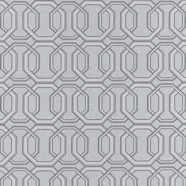 Repeat - Charcoal Grey By Clarke And Clarke | Clarke & Clarke Origins |Geometric  Multipurpose Embroidery