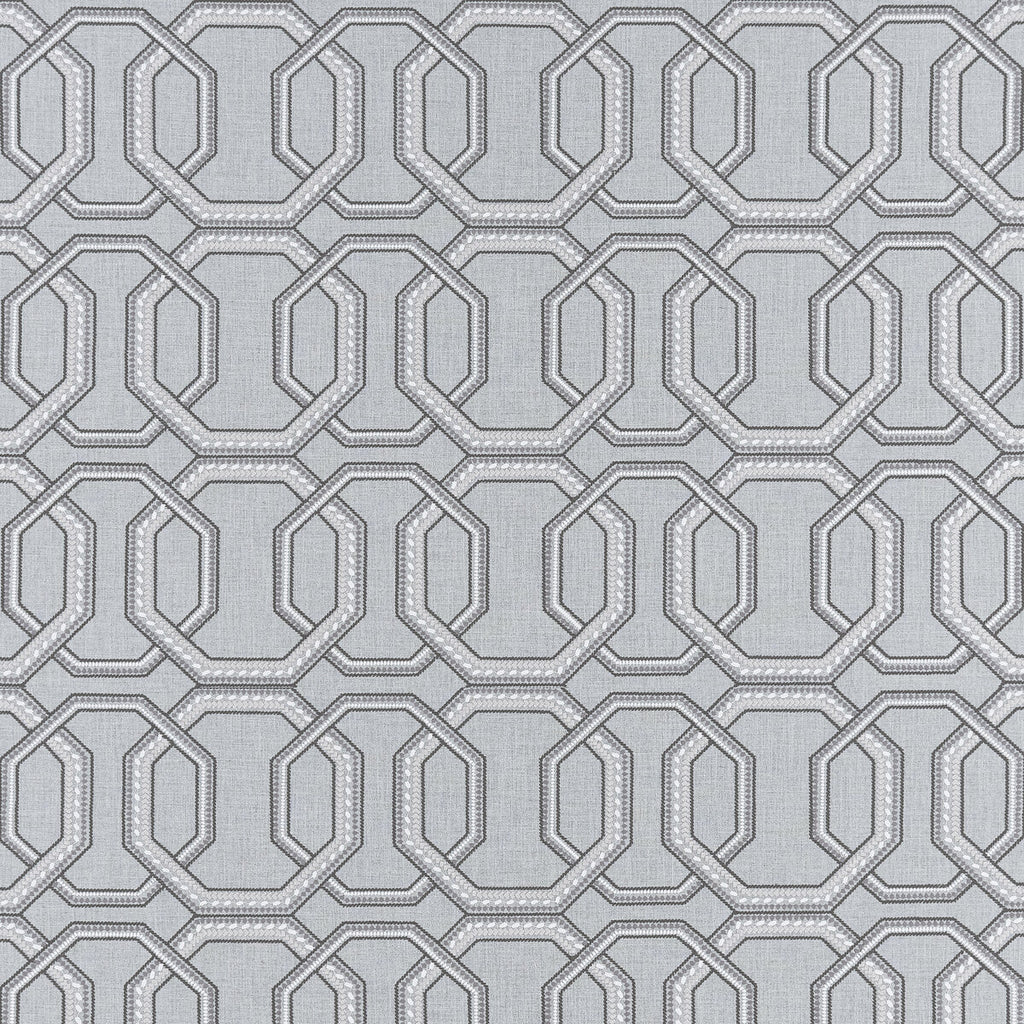 Samples and Purchasing available for Repeat - Charcoal Grey By Clarke And Clarke | Clarke & Clarke Origins |Geometric  Multipurpose Embroidery at Designer Wallcoverings and Fabrics