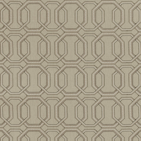 Repeat - Linen Beige By Clarke And Clarke | Clarke & Clarke Origins |Geometric  Multipurpose Embroidery