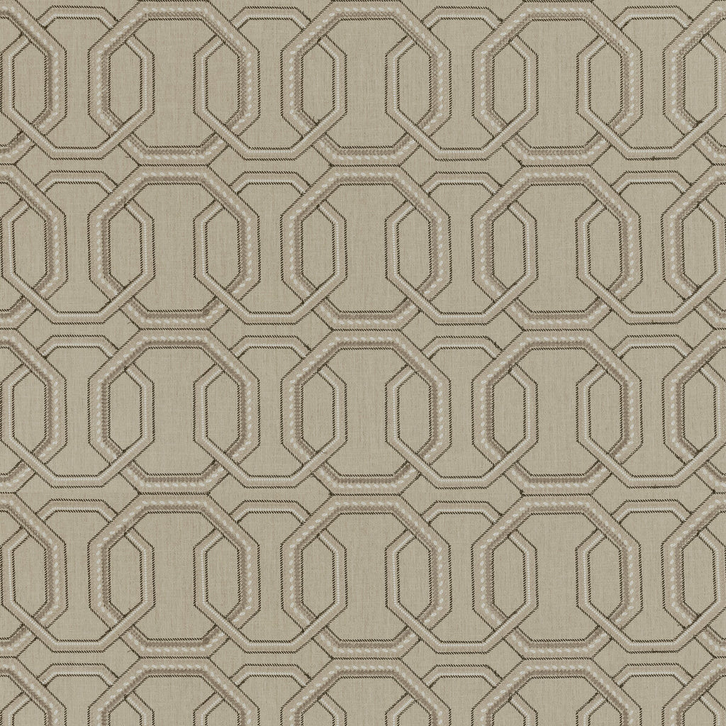 Samples and Purchasing available for Repeat - Linen Beige By Clarke And Clarke | Clarke & Clarke Origins |Geometric  Multipurpose Embroidery at Designer Wallcoverings and Fabrics