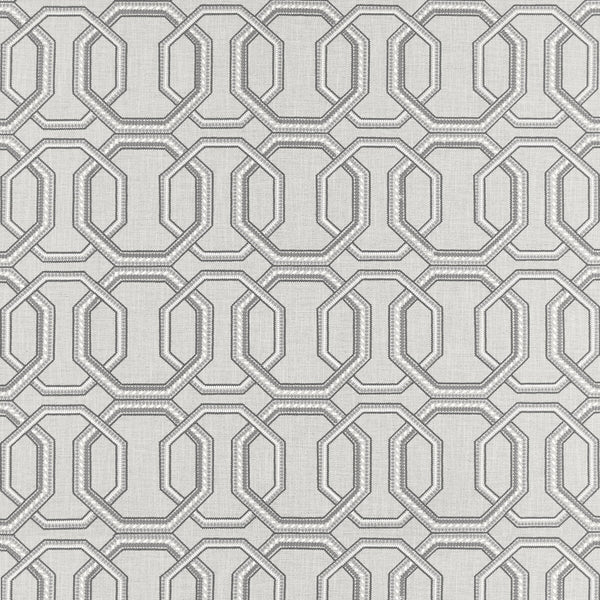 Repeat - Silver Grey By Clarke And Clarke | Clarke & Clarke Origins |Geometric  Multipurpose Embroidery