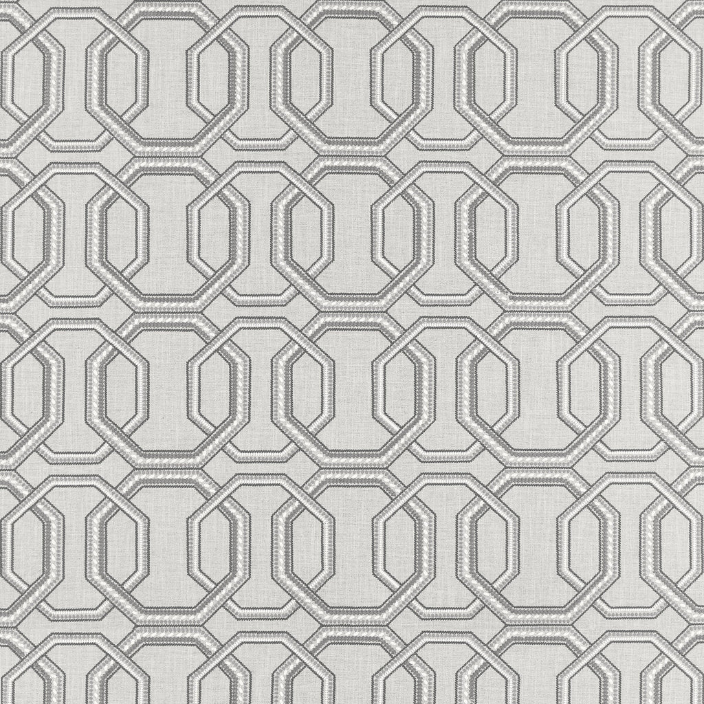 Samples and Purchasing available for Repeat - Silver Grey By Clarke And Clarke | Clarke & Clarke Origins |Geometric  Multipurpose Embroidery at Designer Wallcoverings and Fabrics