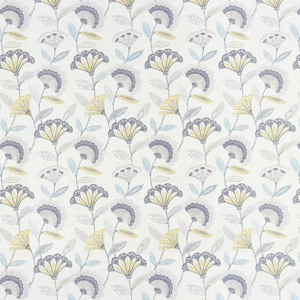 Bohemia - Charcoal/Ochre Grey By Clarke And Clarke | Bohemia By Studio G For C&C |Botanical & Floral  Multipurpose Print