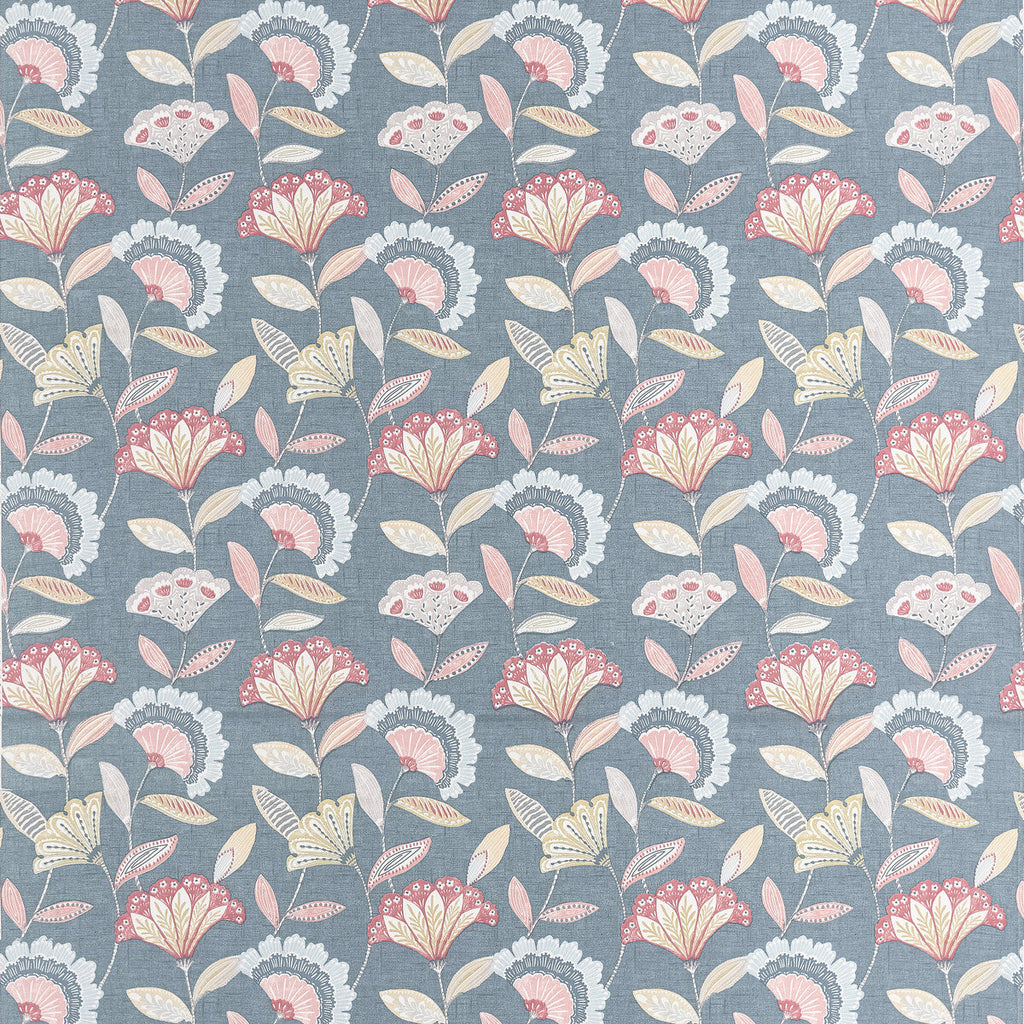 Samples and Purchasing available for Bohemia - Midnight Blue By Clarke And Clarke | Bohemia By Studio G For C&C |Botanical & Floral  Multipurpose Print at Designer Wallcoverings and Fabrics