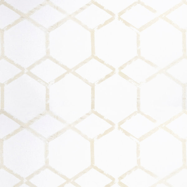Forma - Champagne Beige By Clarke And Clarke | Clarke & Clarke Metalli |Geometric Metallic Drapery Casement