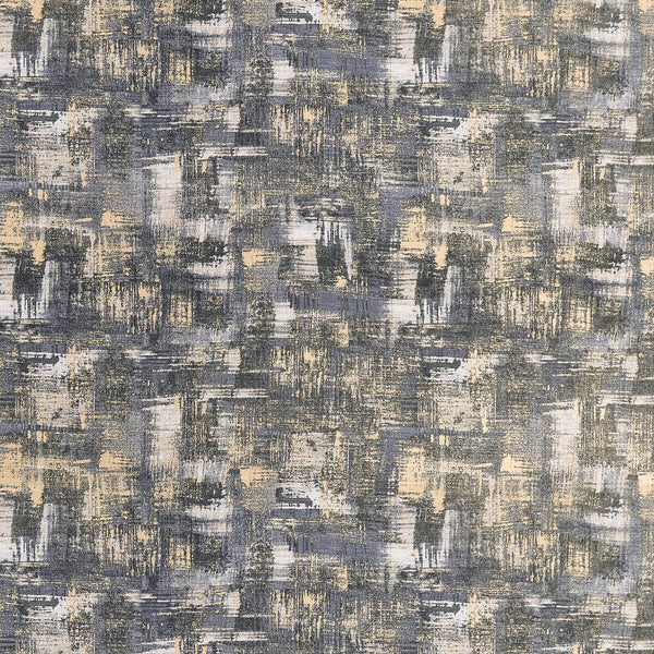 Tessellati - Charcoal/Gold Grey By Clarke And Clarke | Clarke & Clarke Metalli |Modern Metallic Multipurpose Print