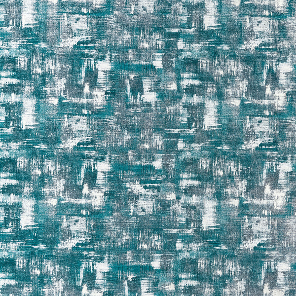 Tessellati - Teal/Gilver Green By Clarke And Clarke | Clarke & Clarke Metalli |Modern Metallic Multipurpose Print