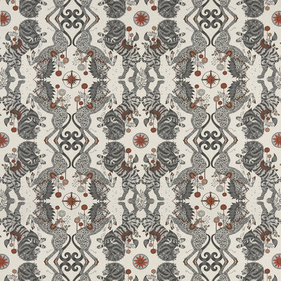 Caspian Linen - Nude Pink By Clarke And Clarke | Wilderie By Emma J Shipley For C&C |Animal/Insects Novelty Multipurpose Print