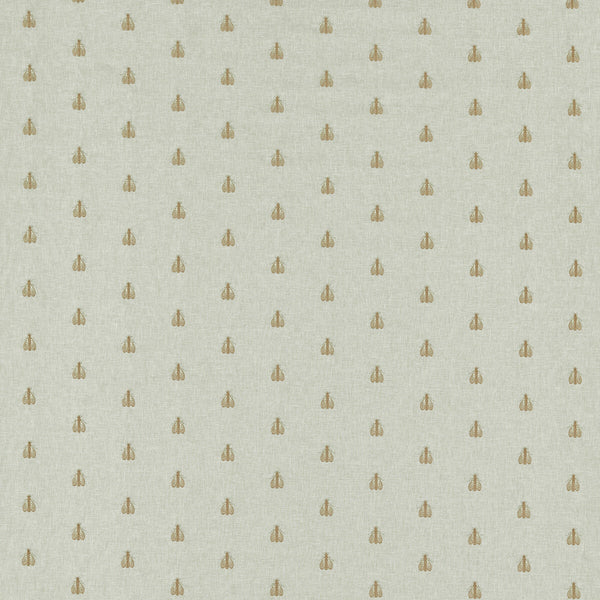 Falena - Linen/Gold Gold By Clarke And Clarke | Clarke & Clarke Pomarium | Animal/Insects Drapery Embroidery