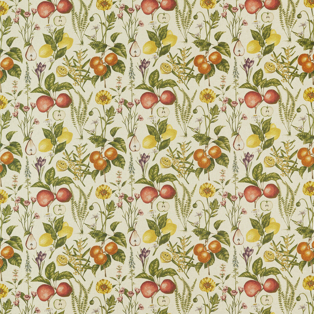 Samples and Purchasing available for Sorento - Multi/Linen Multi By Clarke And Clarke | Clarke & Clarke Pomarium |Botanical & Floral  Multipurpose  at Designer Wallcoverings and Fabrics