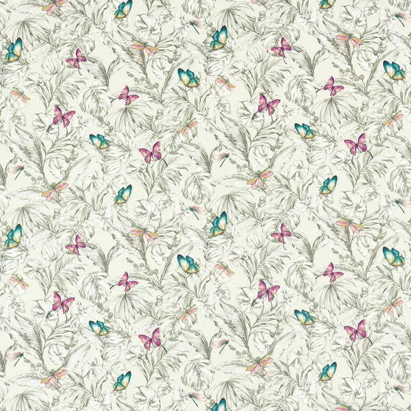 Acadia - Linen Grey By Clarke And Clarke | Amazonia By Studio G For C&C |Botanical & Floral  Multipurpose Print