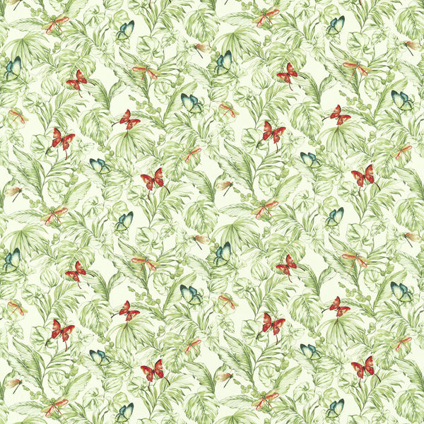 Acadia - Olive/Spice Green By Clarke And Clarke | Amazonia By Studio G For C&C |Botanical & Floral  Multipurpose Print